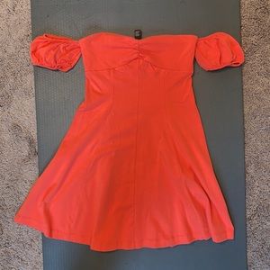 Off the shoulder coral dress from Forever 21